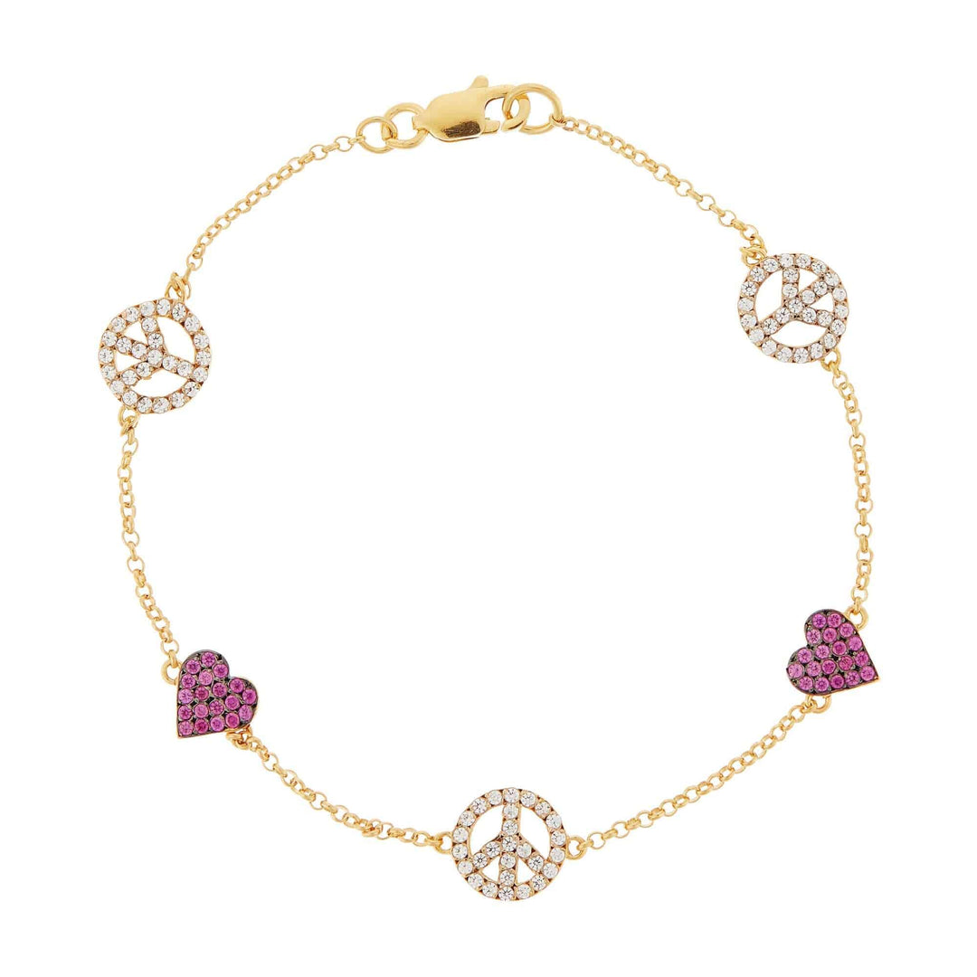 Peace & Love Bracelet - Eye M Hearts - Ileana Makri store