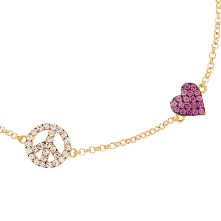 Peace & Love Bracelet - Eye M Hearts - Ileana Makri store
