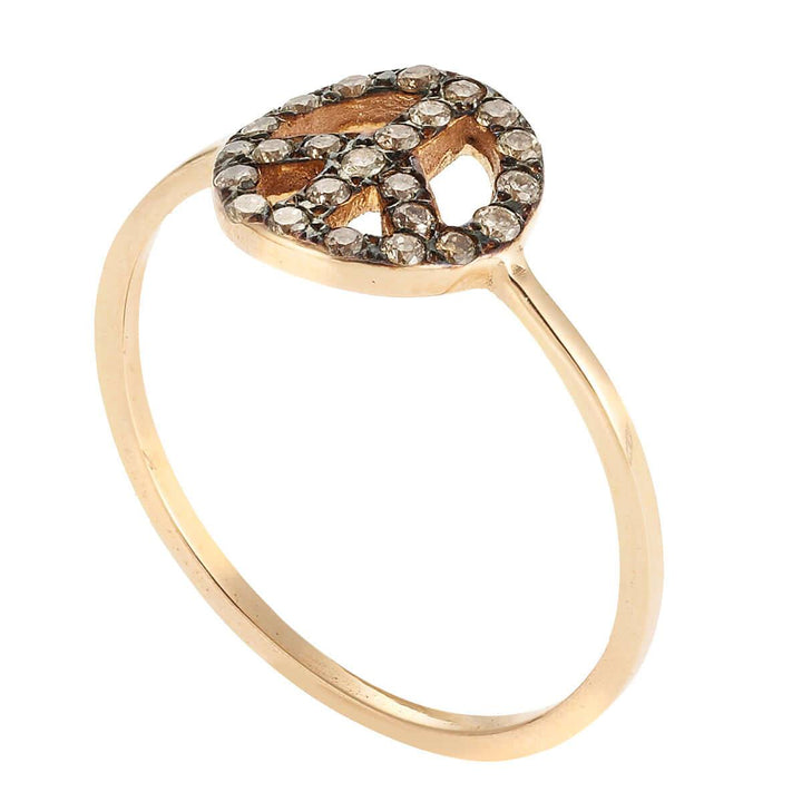Peace Ring P-Chd - SYMBOLS - Ileana Makri store