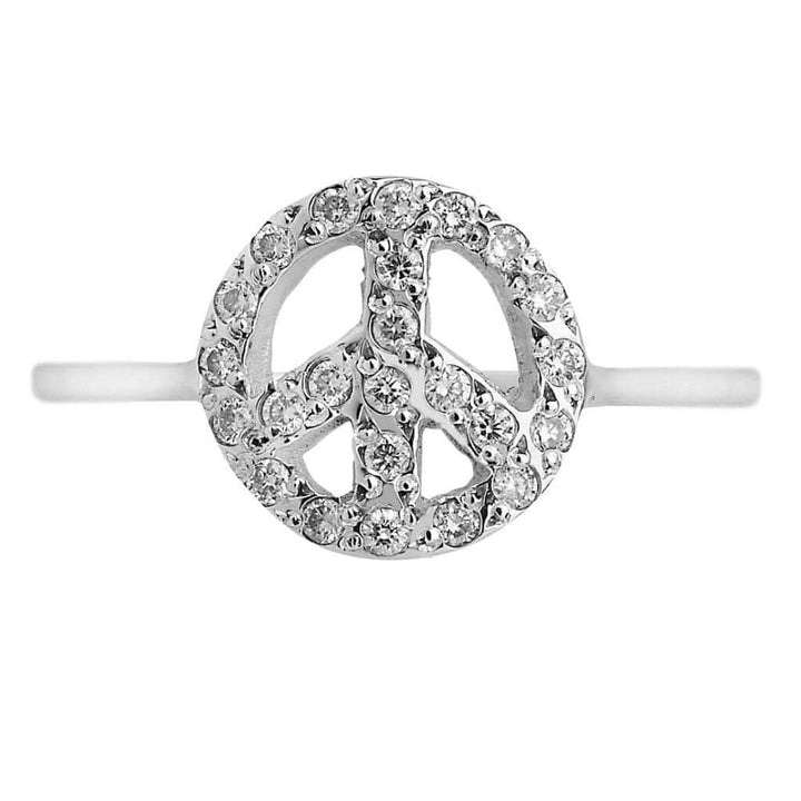 Peace Ring W-D - SYMBOLS - Ileana Makri store