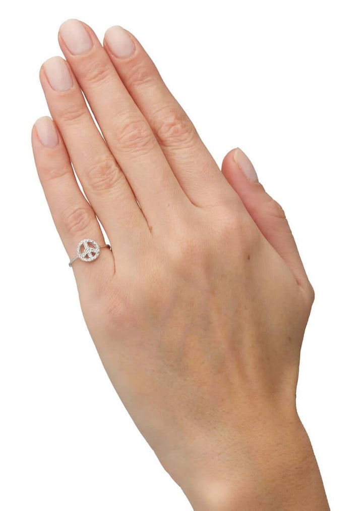 Peace Ring W-D - SYMBOLS - Ileana Makri store