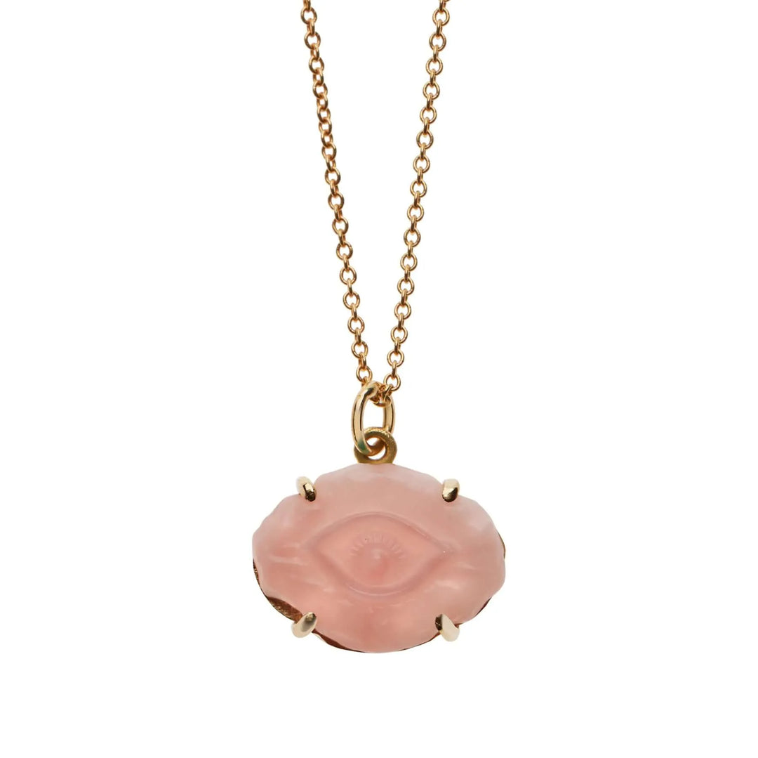 Pink Opal Evil Eye - Exclusive - Ileana Makri store