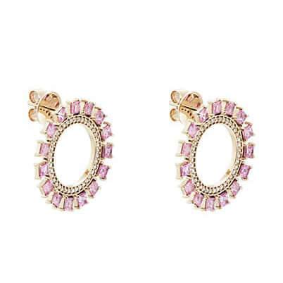 Pink Sun Earrings W-D-PS - THE EDIT - Ileana Makri store