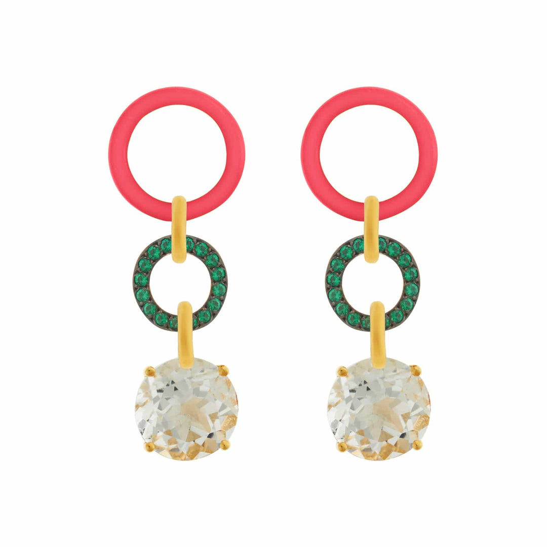 Pink Twist White Topaz - Eye M Neon Rocks - Ileana Makri store