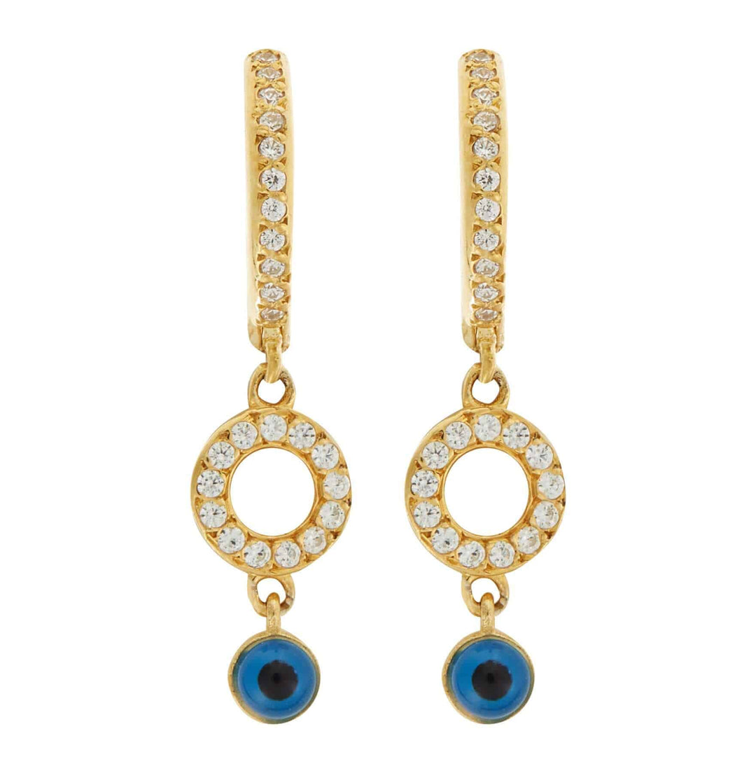 Protection Drop Midi Hoops - Eye M Eyes - Ileana Makri store