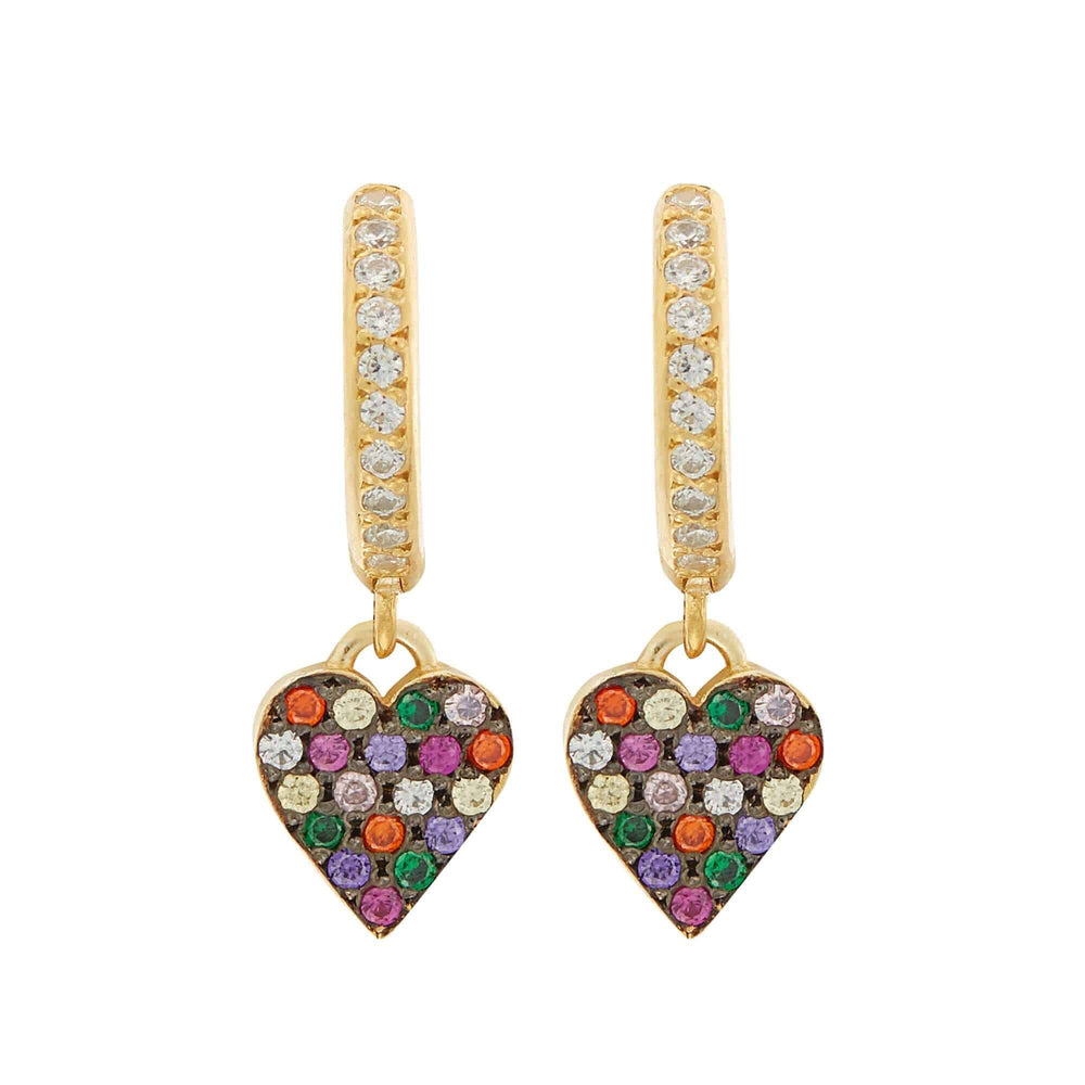 Rainbow Love Midi Hoops - Eye M Hearts - Ileana Makri store