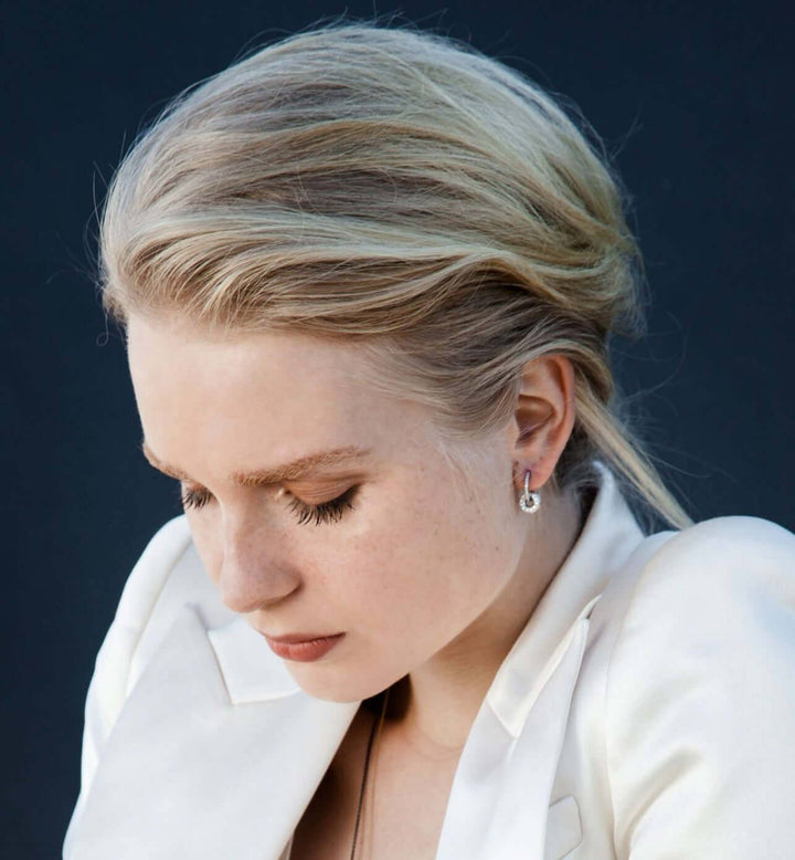 Nut Earrings Pave W-D - Screw It - Ileana Makri store