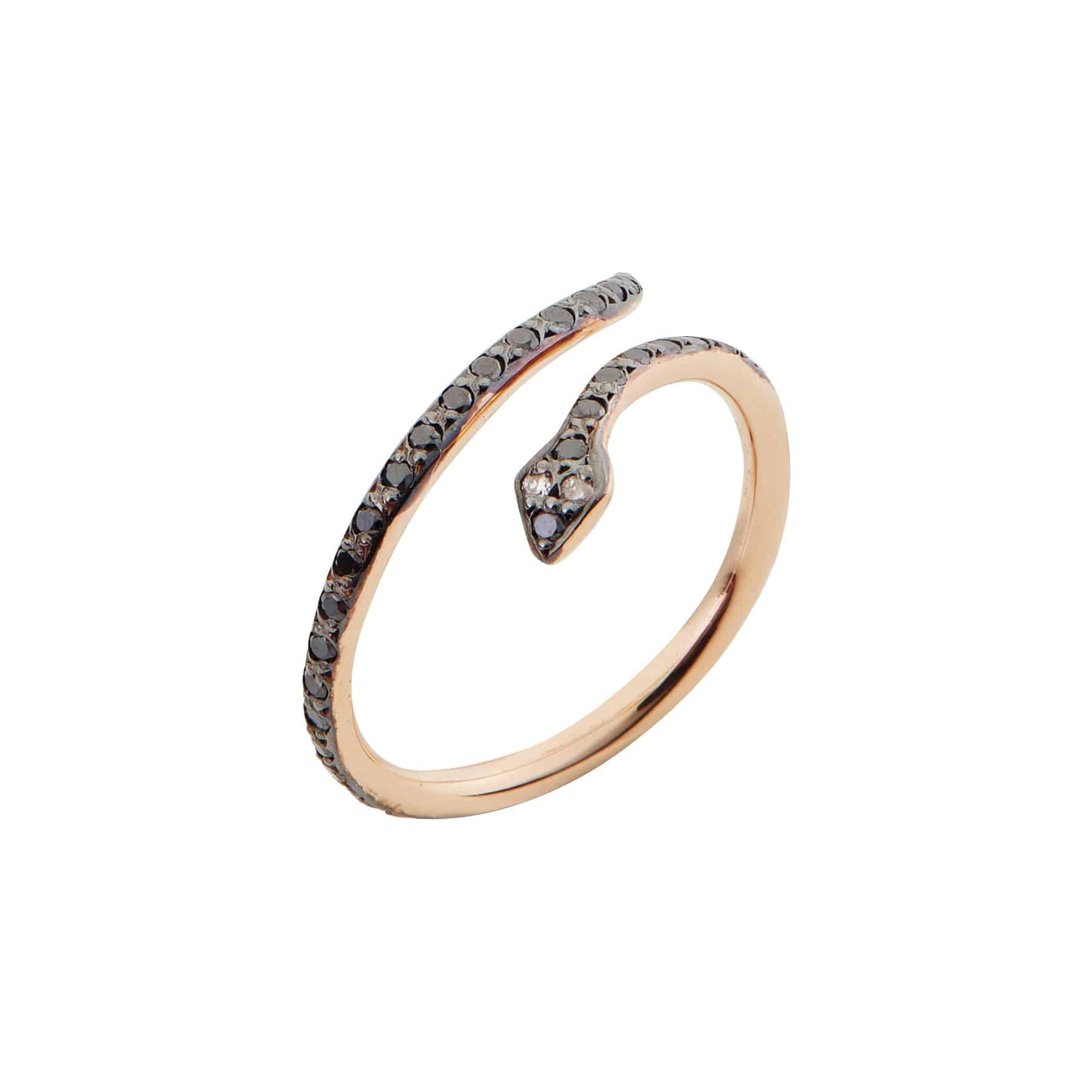 Small Black Python Ring | Ileana Makri