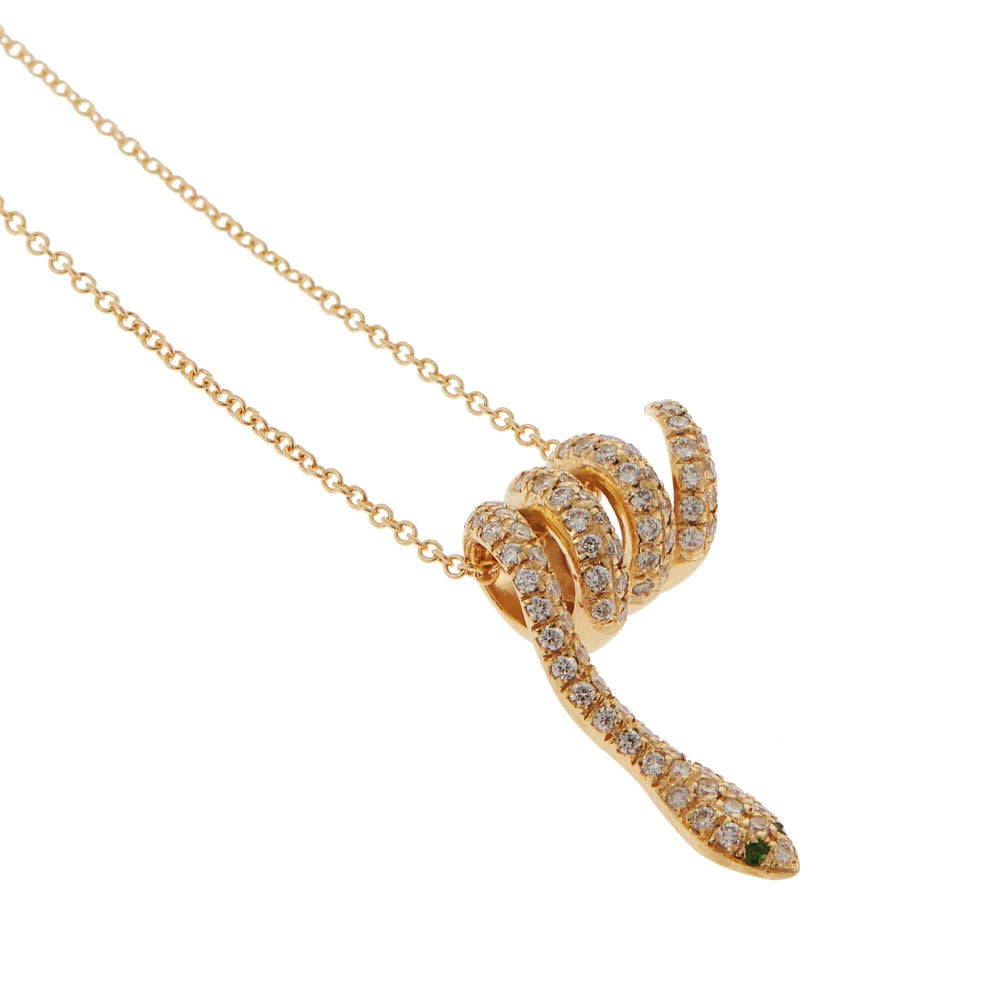 Curled Snake Pendant Y-D-Ts - SNAKES - Ileana Makri store