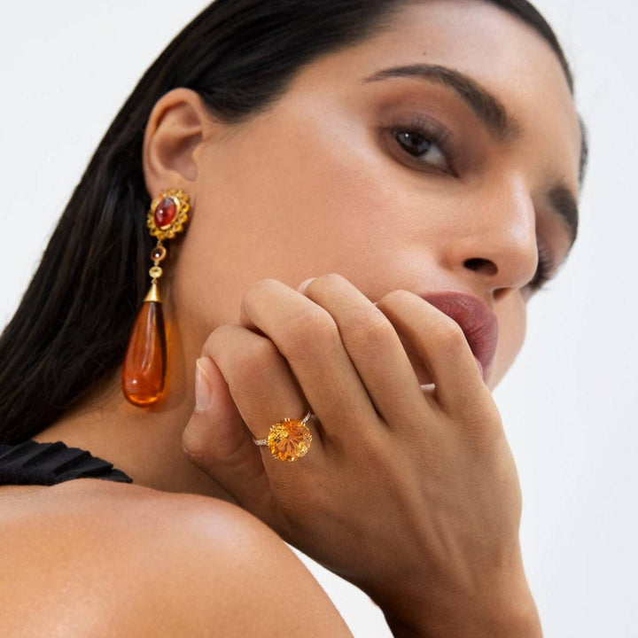 Solitaire Crown Ring Citrine - Crown - Ileana Makri store