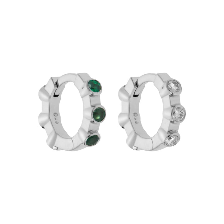 Stepping Stone Midi Hoops W-D-EM - Cascade - Ileana Makri store