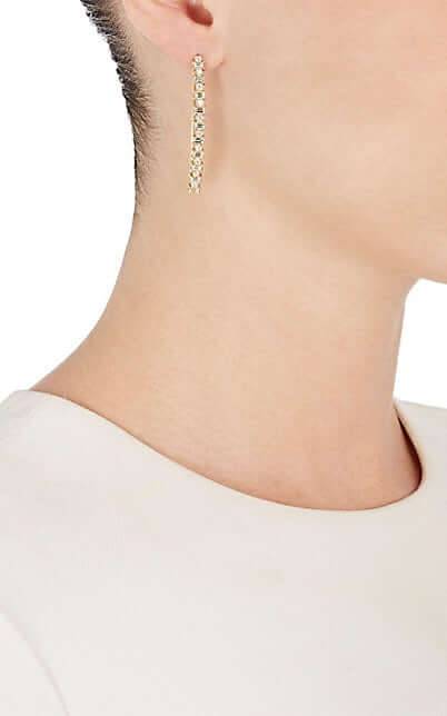 Baguette Eye Hoops-L - THE EDIT - Ileana Makri store