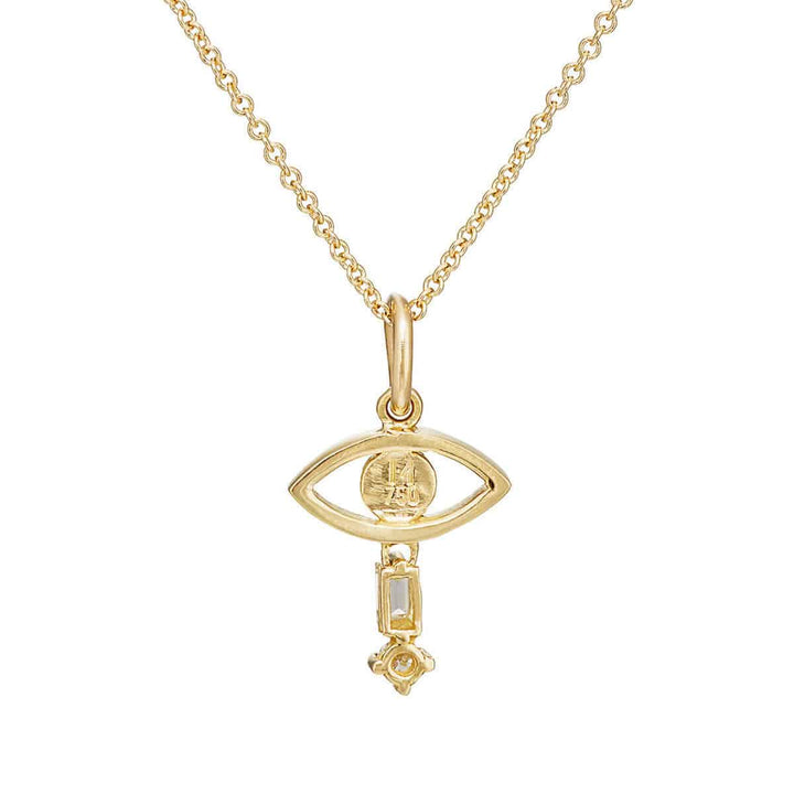 Tiny Baguette Eye Pendant Y-OP-D - THE EDIT - Ileana Makri store