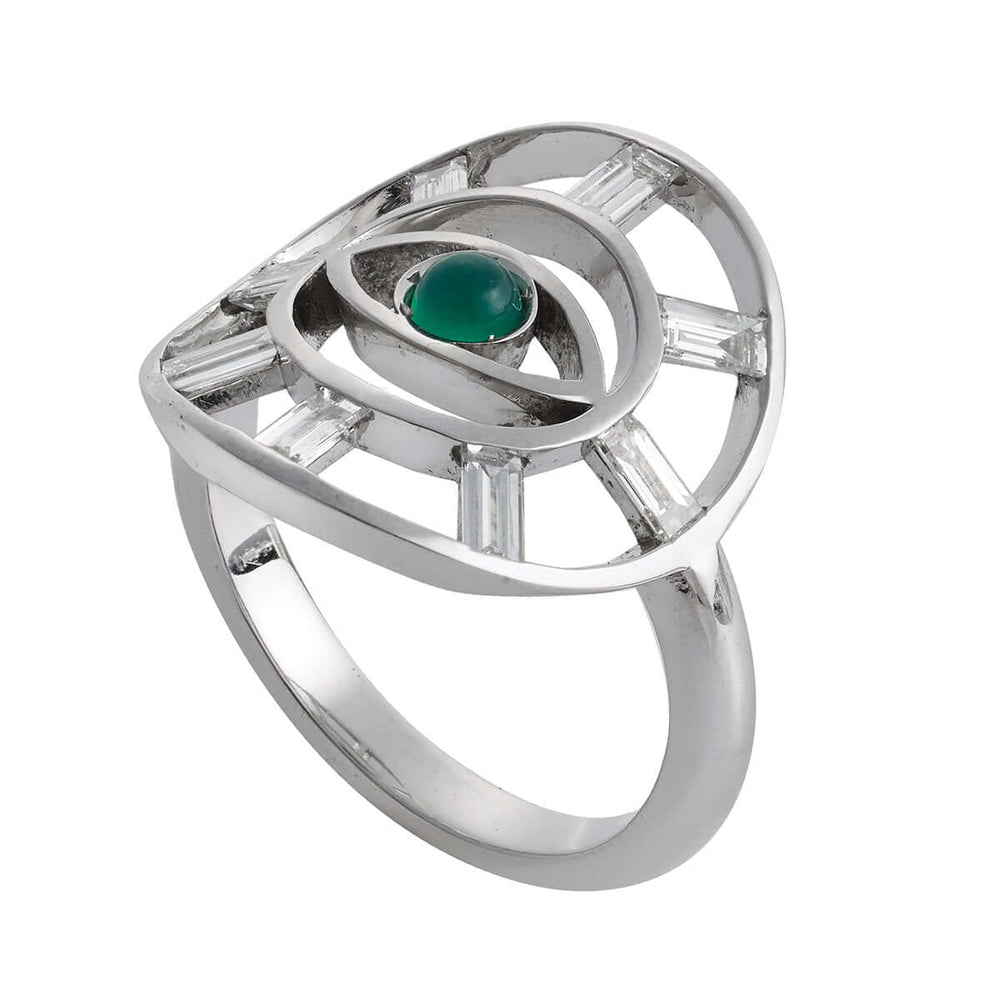 Baguette Eye Ring W-D-Em - THE EDIT - Ileana Makri store