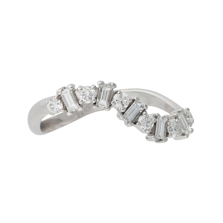 Baguette Wave Ring W-D - THE EDIT - Ileana Makri store
