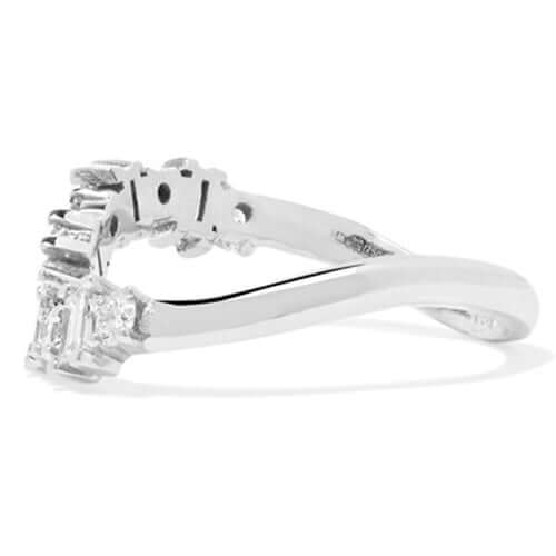 Baguette Wave Ring W-D - THE EDIT - Ileana Makri store