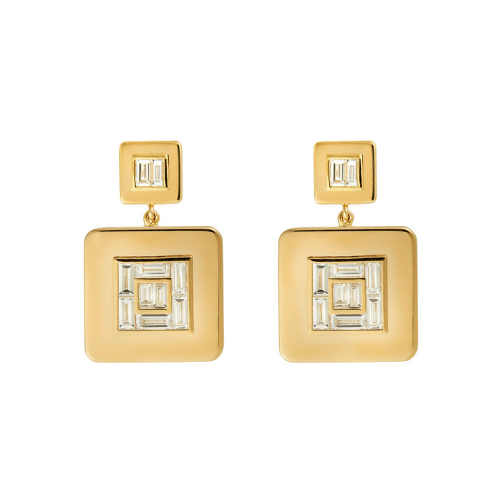 Baguette Tile Earrings Y-D | Ileana Makri
