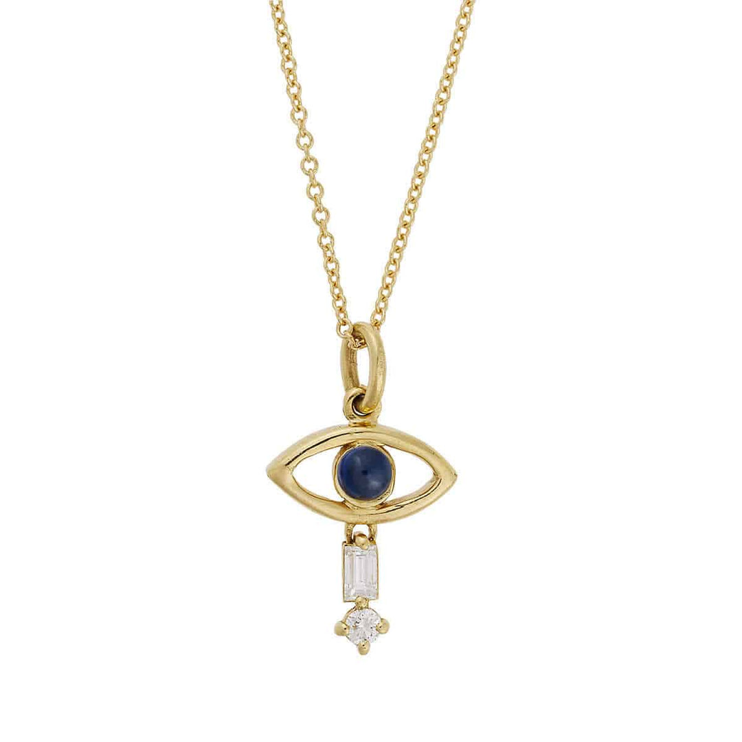 Tiny Baguette Eye Pendant Y-D-BS - THE EDIT - Ileana Makri store