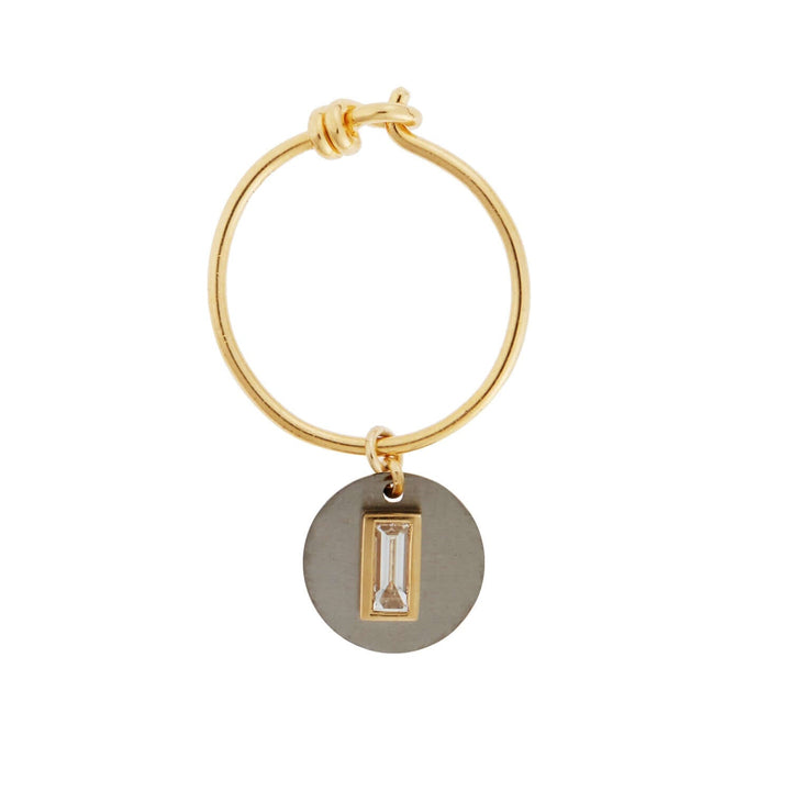 Titan Galaxy Discs Hoops - TITANIUM - Ileana Makri store