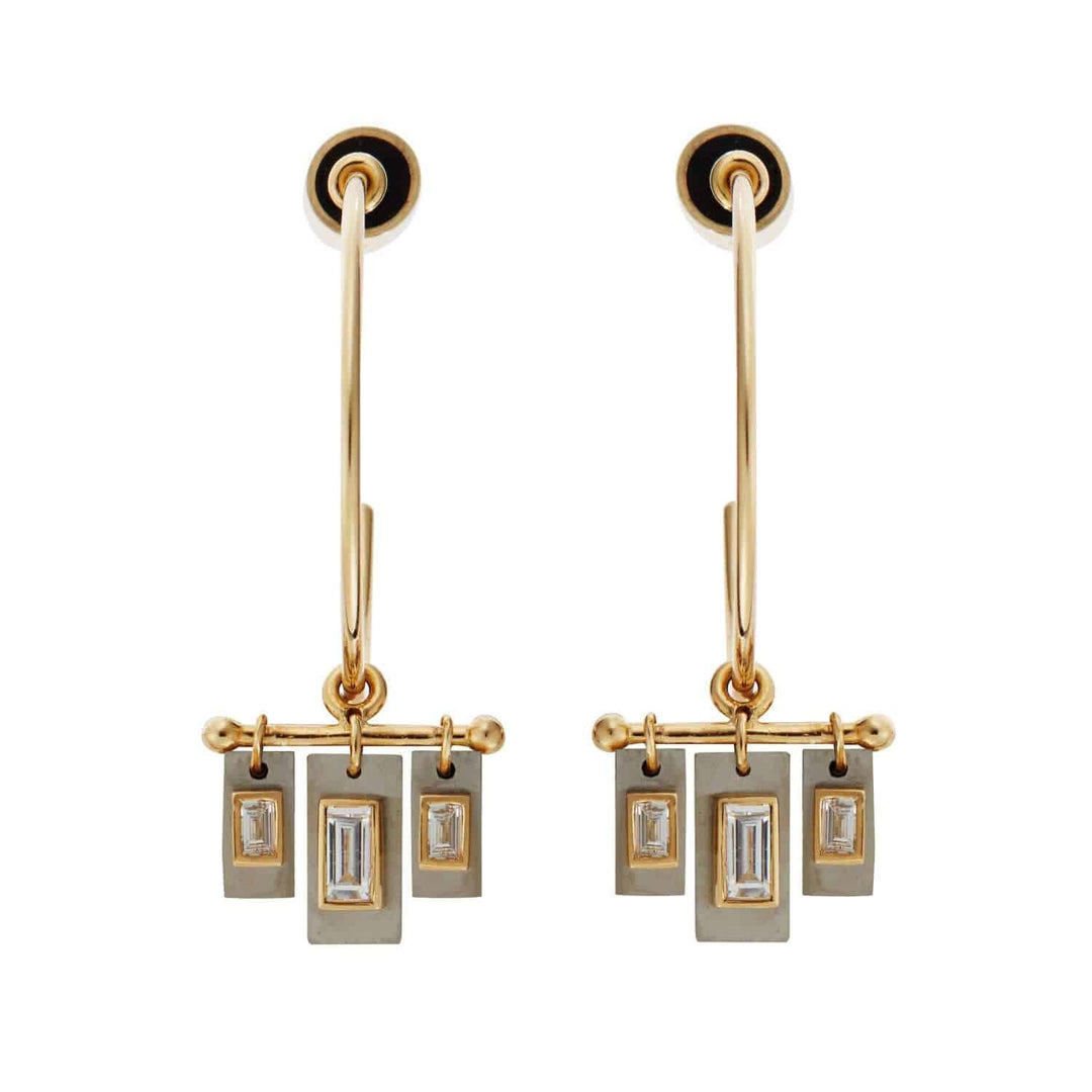 Titan Galaxy Hoops TIT-Y-D - TITANIUM - Ileana Makri store