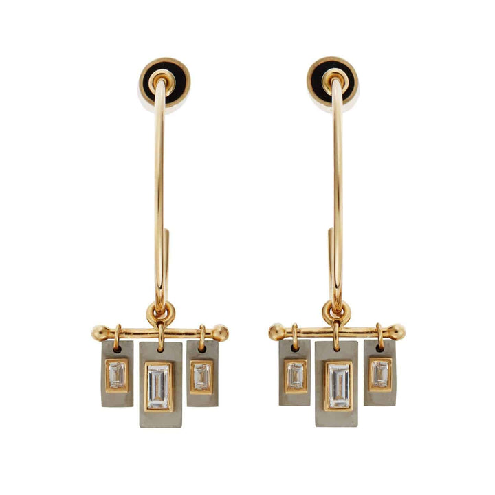 Titan Galaxy Hoops TIT-Y-D - TITANIUM - Ileana Makri store