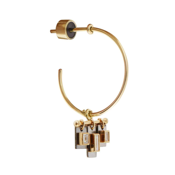 Titan Galaxy Hoops TIT-Y-D - TITANIUM - Ileana Makri store