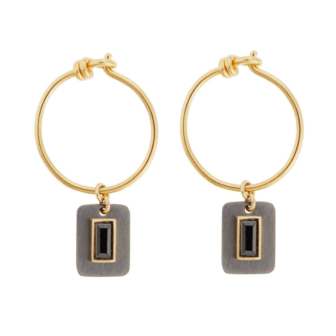 Titan Galaxy Plate Hoops TIT-Y-Y10-BD - TITANIUM - Ileana Makri store