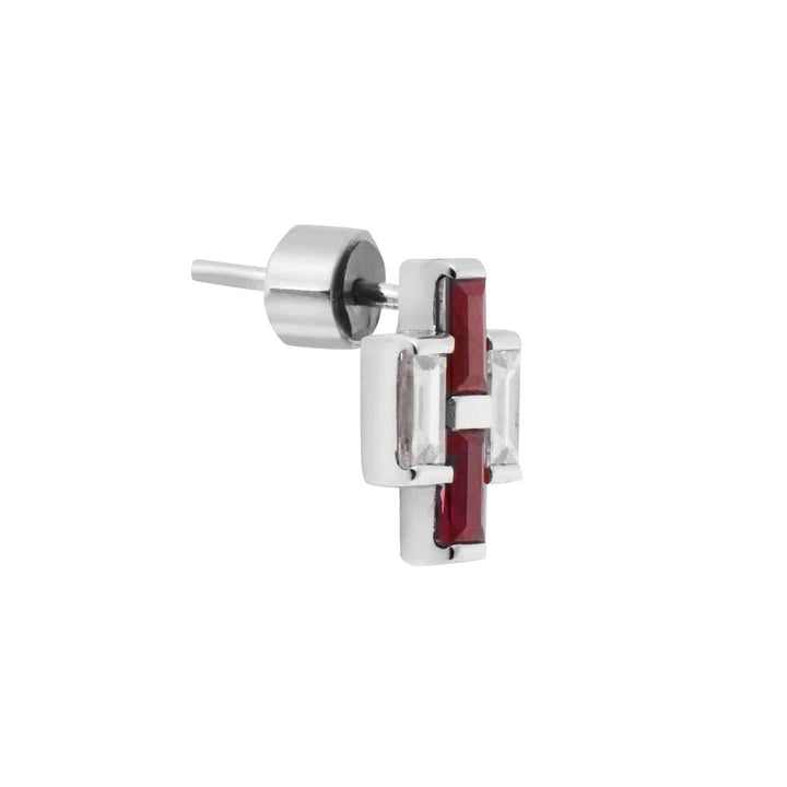 Tower Small Block Studs W-D-RU - Baguette - Ileana Makri store