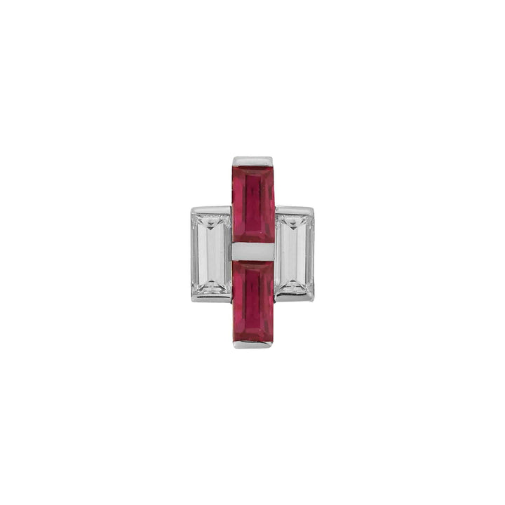 Tower Small Block Studs W-D-RU - Baguette - Ileana Makri store