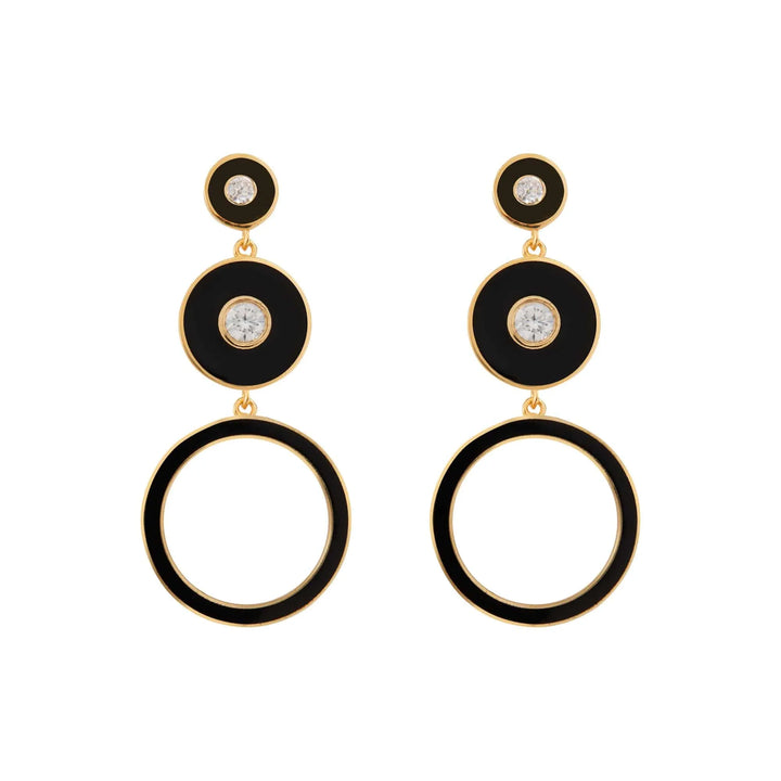Triple Solitaire Black Enamel - Eye M Core - Ileana Makri store