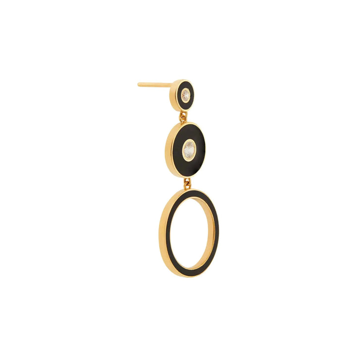 Triple Solitaire Black Enamel - Eye M Core - Ileana Makri store