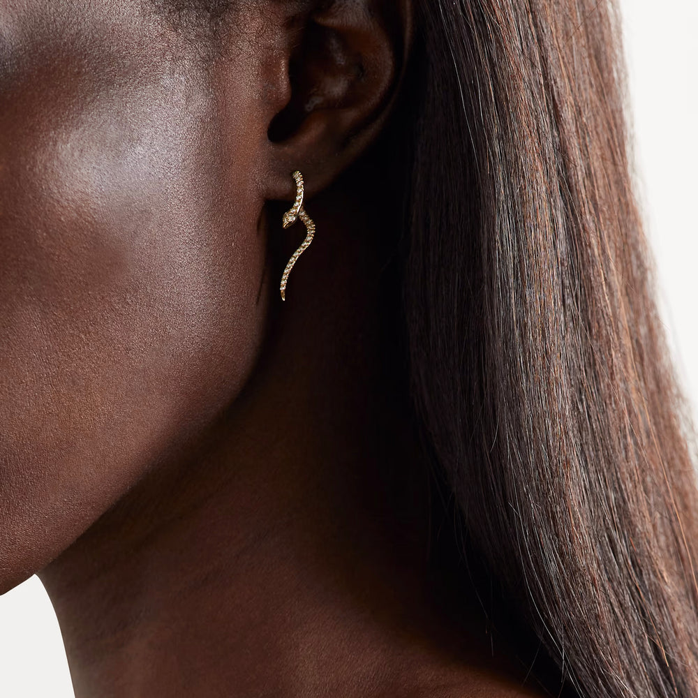 Little Diamond Boa Y-D, Earrings, Ileana Makri