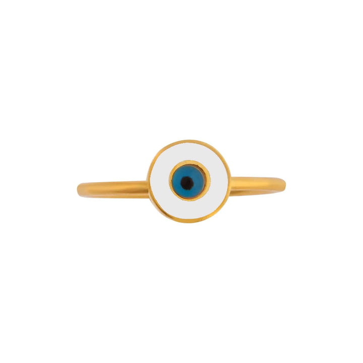 White Eye Ring - Eye M Eyes - Ileana Makri store