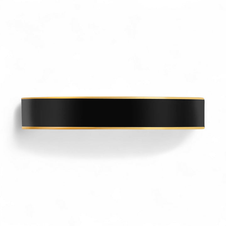 Wide Black Enamel Cuff