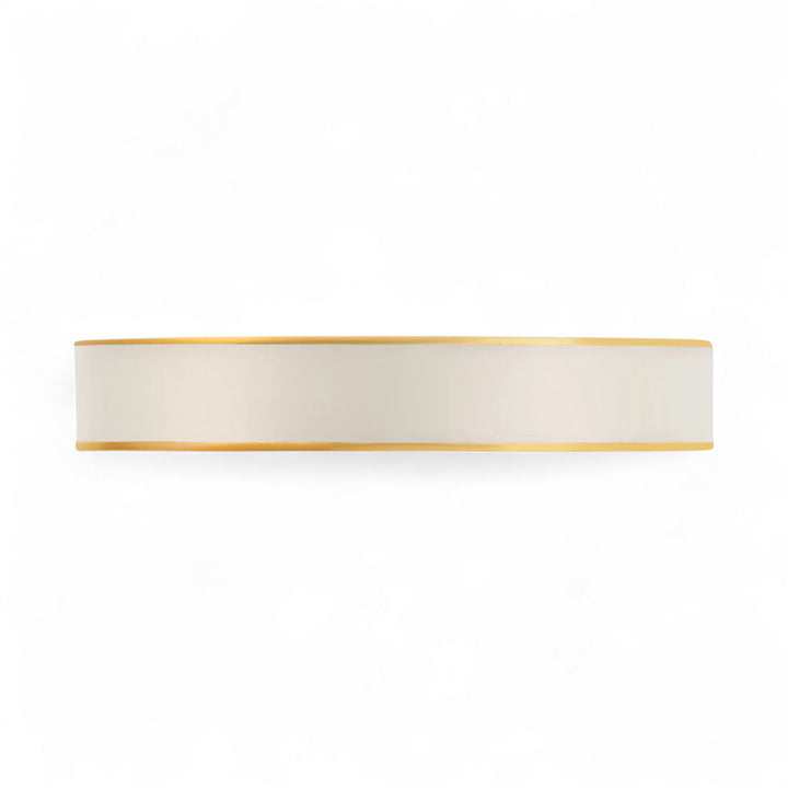 Wide White Enamel Cuff