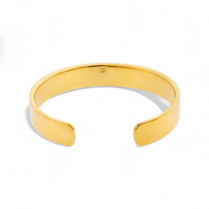 Wide White Enamel Cuff