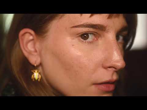 Jewel Beetle Hoops Yellow Blue