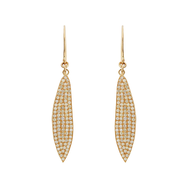 Diamond Leaf Earrings Large, Earrings, Ileana Makri