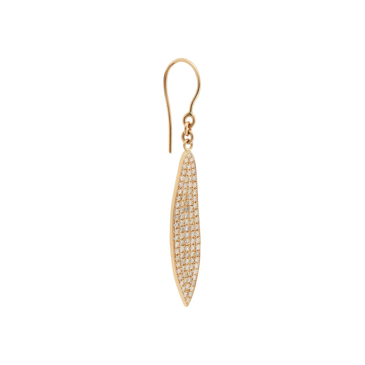 Diamond Leaf Earrings Large, Earrings, Ileana Makri