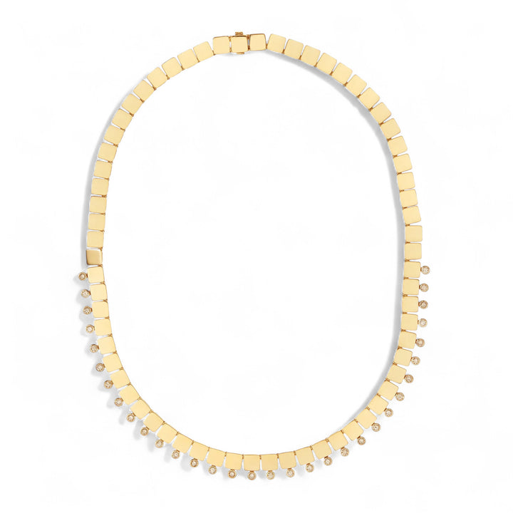 Floating Diamond Medium Tile Necklace