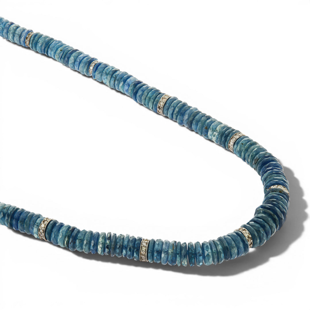 Globetrotter Sapphire Rondelles Necklace (43cm)
