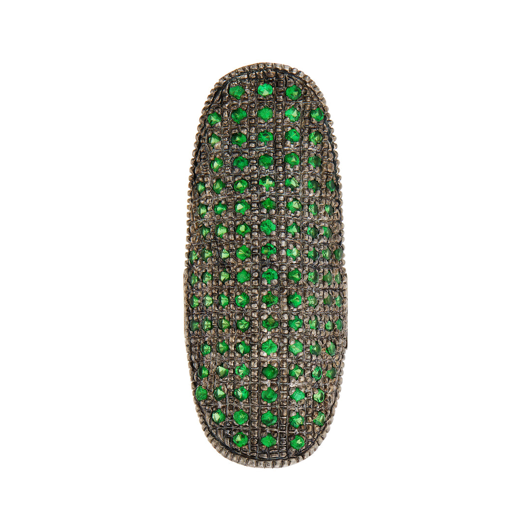 Tsavorite Shield Ring