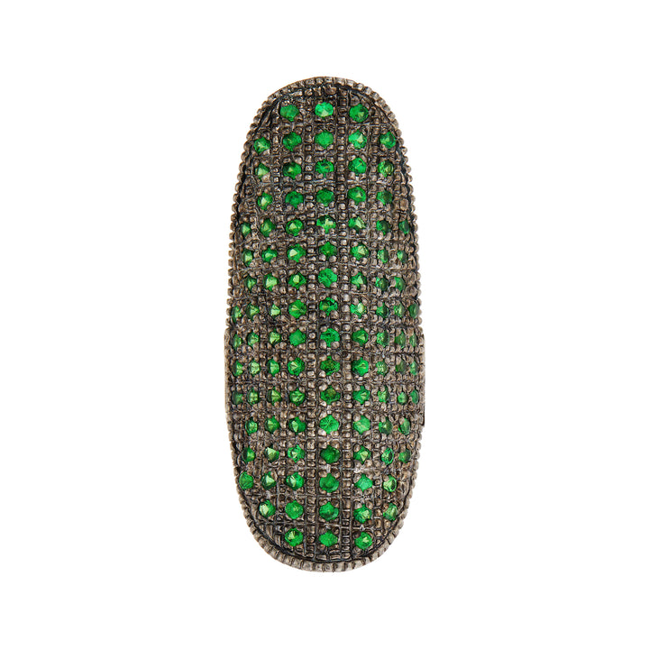 Tsavorite Shield Ring