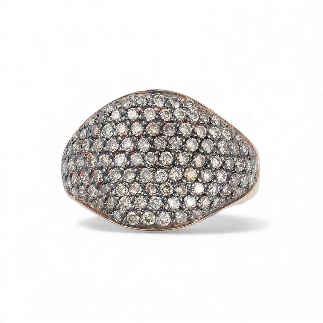 Havana Ring Rose Gold & Champagne Diamonds