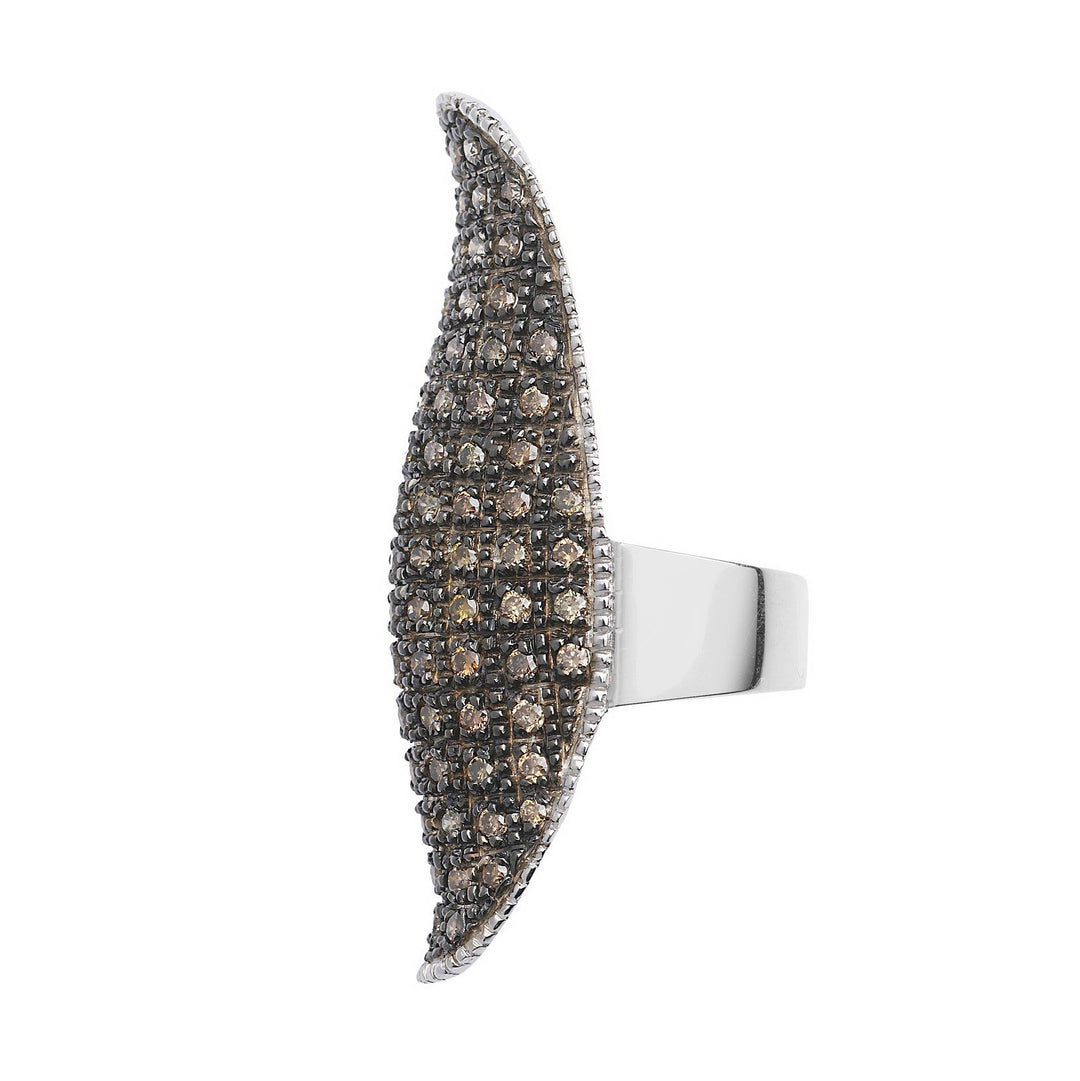 Champagne Diamond Shield Ring