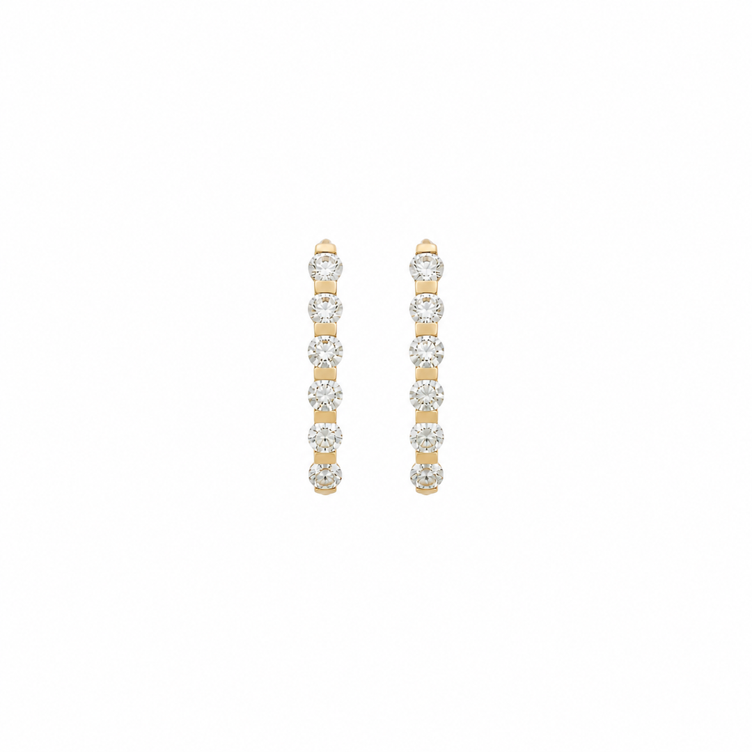 Floating Diamond Hoops
