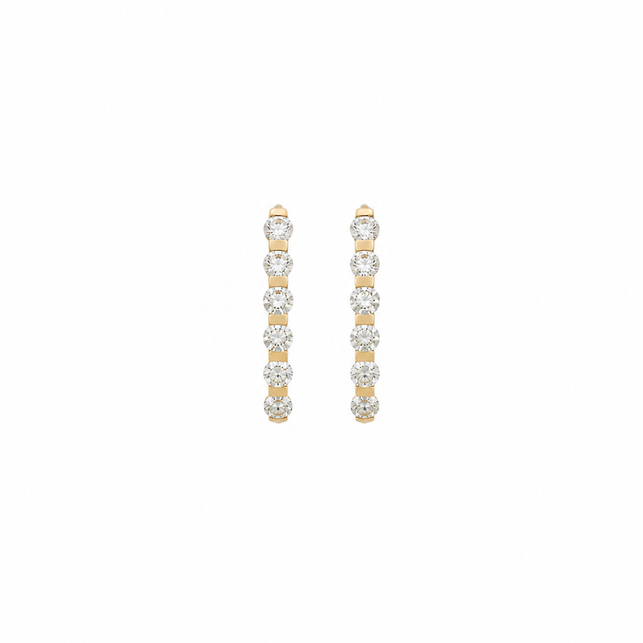 Floating Diamond Hoops