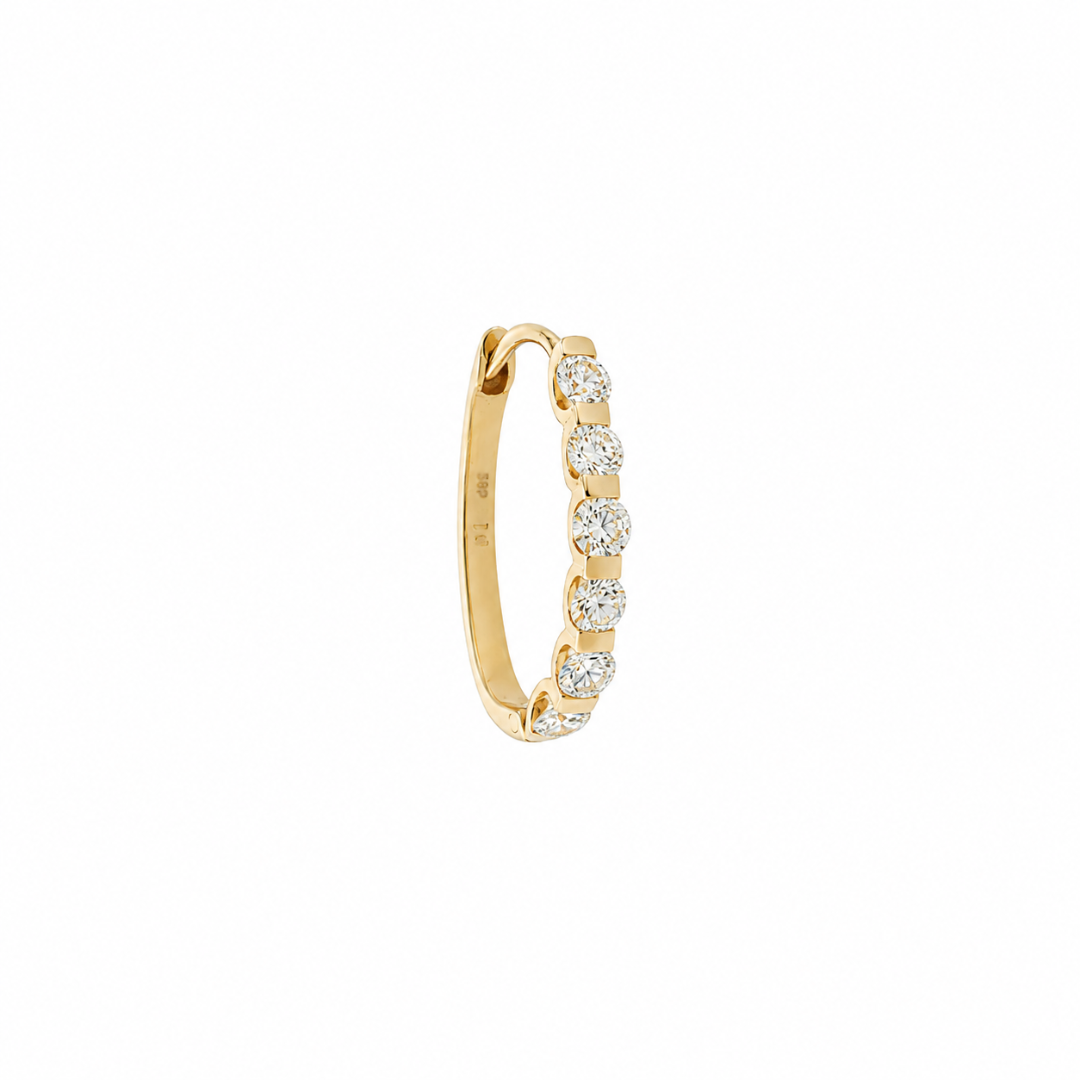 Floating Diamond Hoops