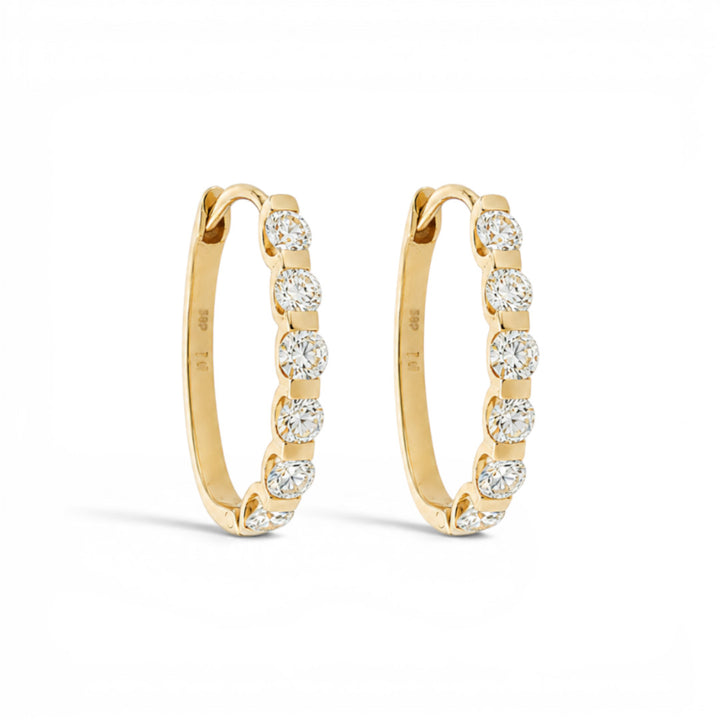 Floating Diamond Hoops