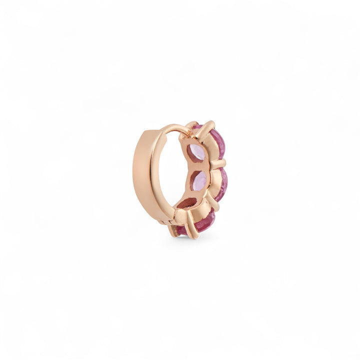 Huggie Hoops Pink Sapphire